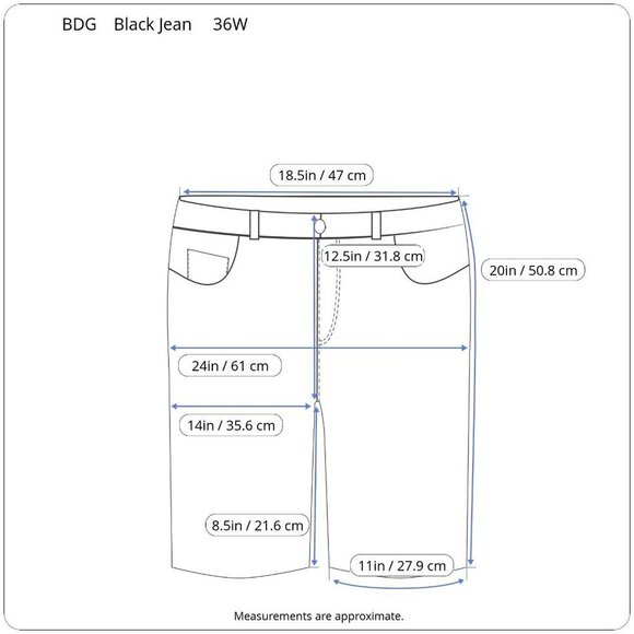 BDG Urban Outfitters DAD Slim Straight Leg Cropped Shorts Faded Black 36 - Picture 15 of 16